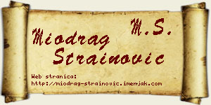 Miodrag Strainović vizit kartica
